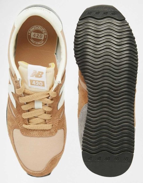 new balance beige suede 420 trainers